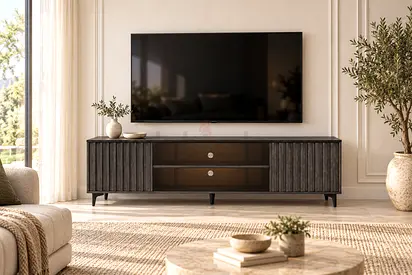 Modern Wenge TV Cabinet – TV Stand with Storage
