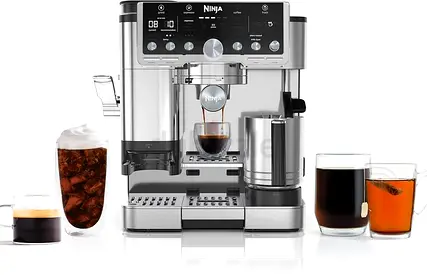 Ninja Luxe Café Pro Series Espresso Machine Drip Coffee Cold Brew Hot Water Integrated Tamper Built-