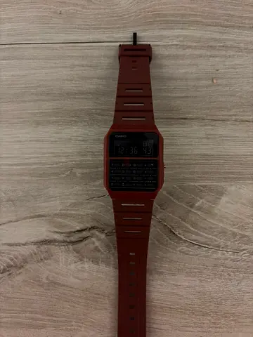 Casio Vintage-style Digital Watch with Calculator - Brown Strap