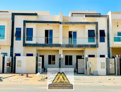 Townhouse for sale in Al Helio 1, Ajman: 5 master bedrooms, majlis, yard and roof. AED 1.25M incl. fees.
