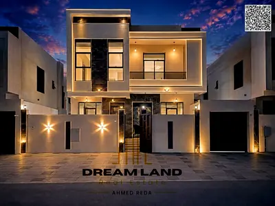 For sale in Al Bahia area at a bargain price including AC fees: 5 master bedrooms, super deluxe finishing