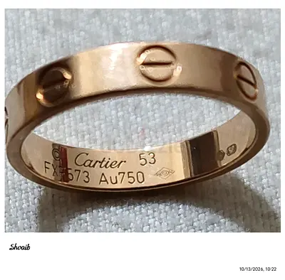 Cartier Love Ring 18K yellow Gold Size 53 - Authentic AU750