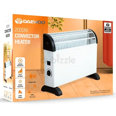 Daewoo 2000W Convector Heater - Portable Home Heater brand new