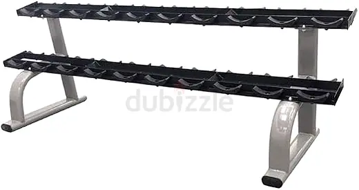 2-Tier Dumbbell Rack Stand, Holds 10 Pairs (20 Dumbbells)