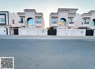 🏡 فيلا كلاسيك فاخرة للبيع في عجمان | طابقين + روف | شاملة رسوم التسجيل والتمليك