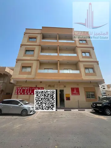 1-bedroom apartment for AED 22,000 yearly, with central AC, family building, landlord-covered maint