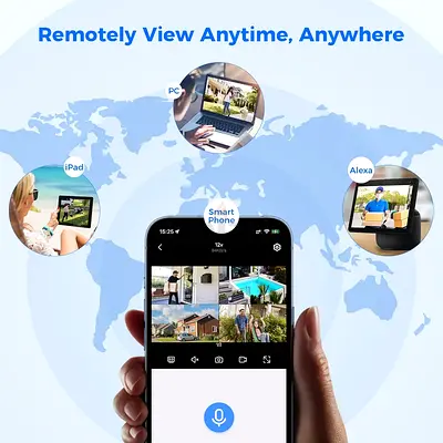 Hiseeu 3MP PTZ 10CH NVR Wireless Security Camera System, 1TB, 2-Way Audio Auto Tracking, Full Color