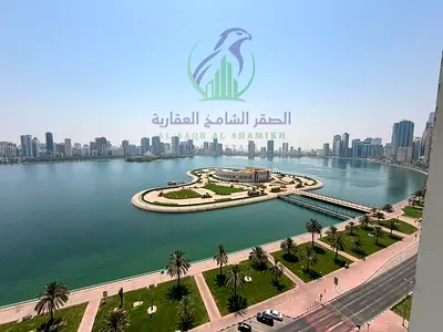 34-bedroom apartment in Al Majaz 3 with an open view towards Al Khan Corniche, free AC, balcony, built-in wardrobes, laundry room and maid’s room.