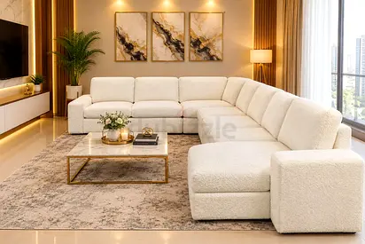 IKEA U-Shape Cubic Sofa – Cream Colour