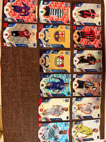 Panini Football Player & Club Badge Trading Cards - Lot of 14