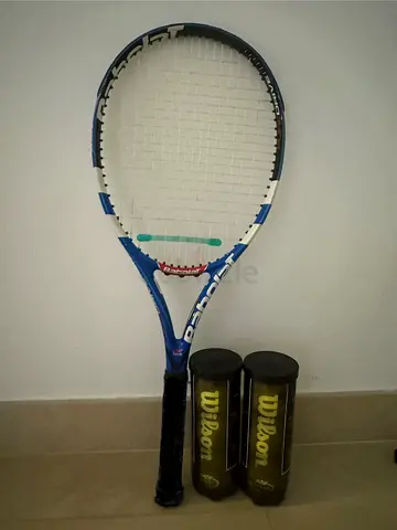 Babolat Pure Drive with 2 new Tubes of Wilson Balls