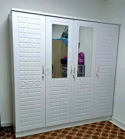 White 4-Door Wardrobe with Mirrors - brand new