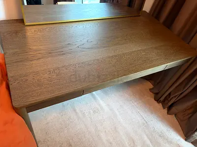 IKEA TONSTAD Brown Stained Oak Veneer Desk (140x75 cm)