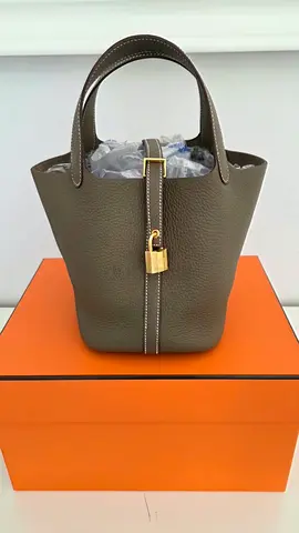 Brand New Hermes Picotin 18 Etoupe GHW Full Set