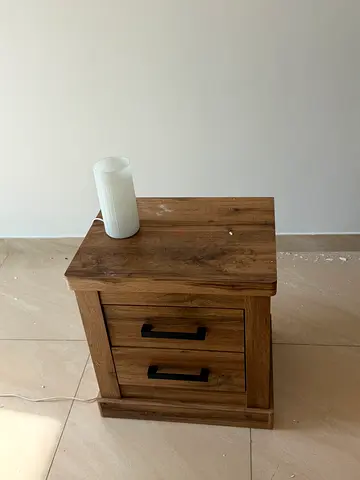 Solid Wood Nightstand / Bedside Table with Two Drawers