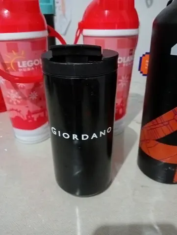 Black Giordano Travel Thermos Flask - 350ml (Good Condition)