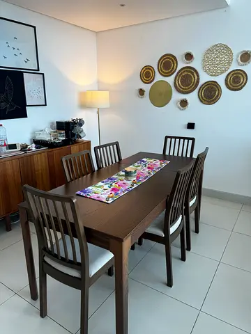 Dining Table (extendable) with 6 Chairs - IKEA EKEDALEN