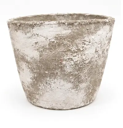Handmade Sustainable Cement Planter from cement, plastic.