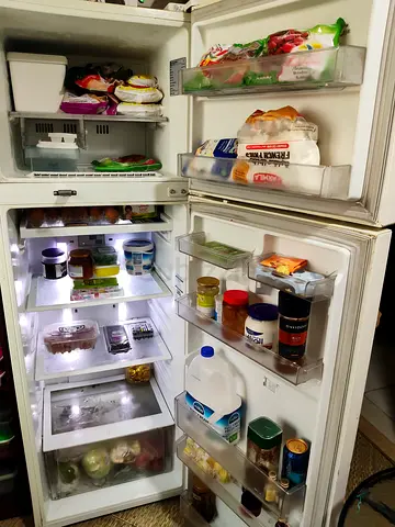 LG-double-door refrigerator - good working condition. Available from November last.