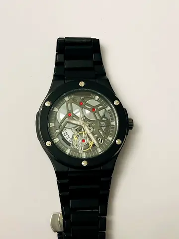 Black Skelton Watch- Hublo