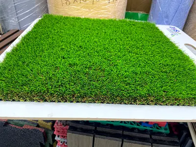 Artificial Grass Turf Sample - Green Synthetic Lawn Piece