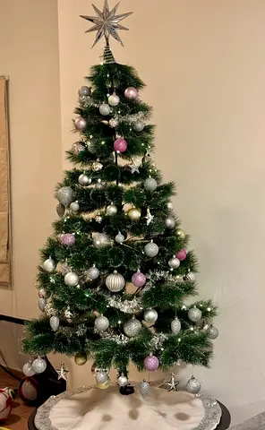 Artificial Christmas Tree with Ornaments, Decorations & New Lights