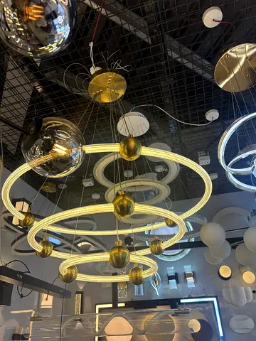 Modern LED Ring Pendant Chandelier - Gold Finish