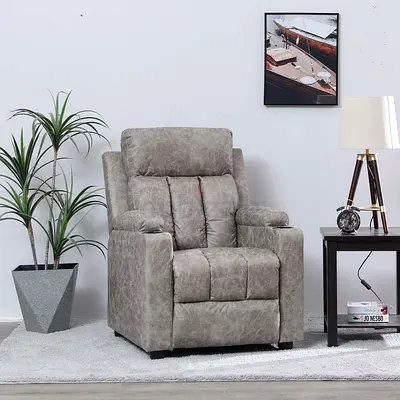 Danube Home ANDOVER 1-Seater Pushback Recliner (beige/Khaki) – Like New / Relocation Sale