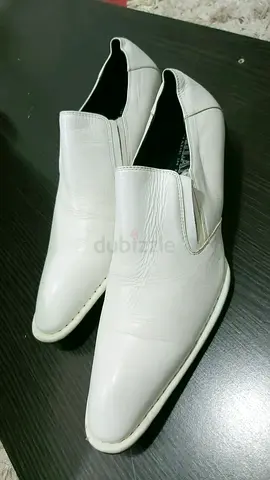 Used Men’s Blue Black Leather Dress Shoes - Size Noted, Good Condition