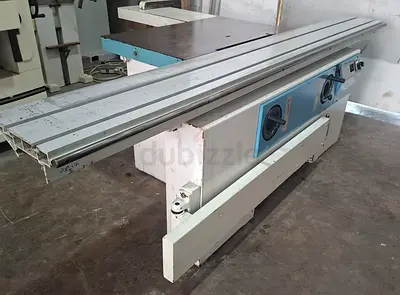 Used sliding panel saw / table saw extension unit - industrial woodworking