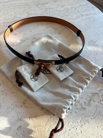 Hermès Kelly Belt – Black Epsom Calfskin