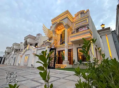 Luxury classic villa in Al Helio 2 opposite Al Hamidiya Park. 6 master bedrooms, rooftop, garden, pergola, VIP finishing. AED 2.150M negotiable.