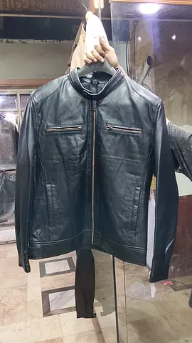 Men's Genuine Leather Racer Jacket