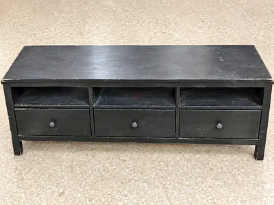 Black Storage Cabinet with Drawers
