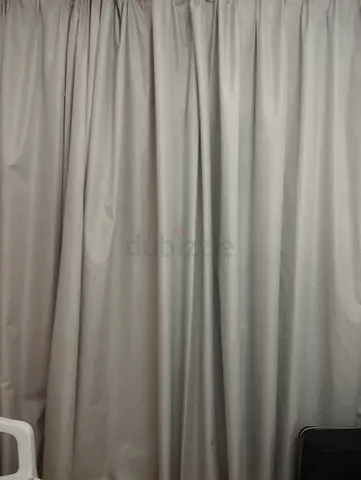 Light grey blackout curtains - set of 2 panels, gently used