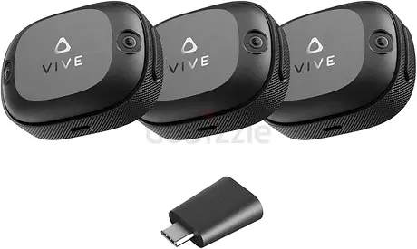 Set of 3 HTC Vive Trackers (with USB-C adapter) - New