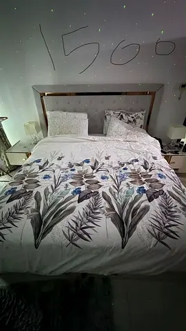 Double bed frame with headboard and mattress - good condition