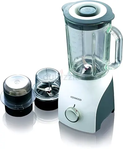 Kenwood Glass Jar Blender with Grinder Attachments - Good Condition BLP605WH