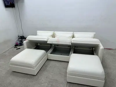 Like new condition Ikea vallestuna sofa with footstools