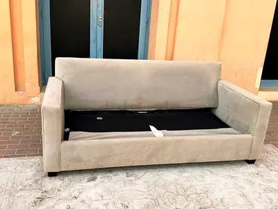 West Elm two seater sofa bed with mattress