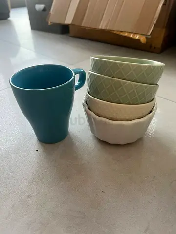IKEA bowls and mug - 5-piece mixed set