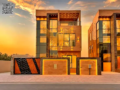 Two-story villa with a roof terrace | 6 bedrooms | Living room and majlis | Turnkey delivery | Includes electricity, water, ac , and ownership fees