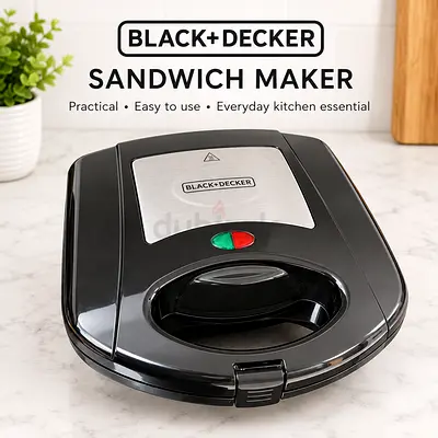 Black+Decker Sandwich Maker - Compact 2-Slice Grill