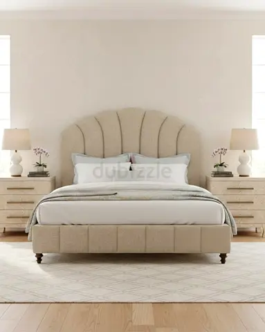 New elegant 160*200 queen size modern covered fabric bed