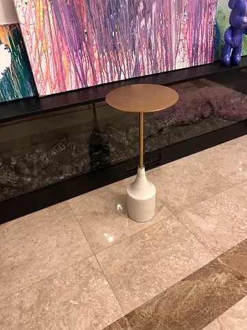 West Elm Hudson Marble Drink Table (9.5")