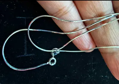 New Chain snack silver for sale 17.5 inches weight 2.40g
