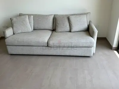 Lounge deep Crate&barrel sofa cement colour 93