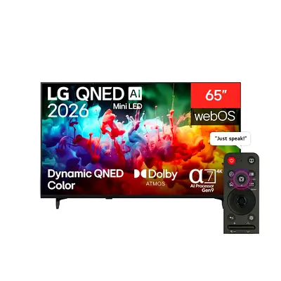 LG 65 Inch QNED TV 2026 With 4K Active HDR Cinema Screen Design 1 Year Warranty