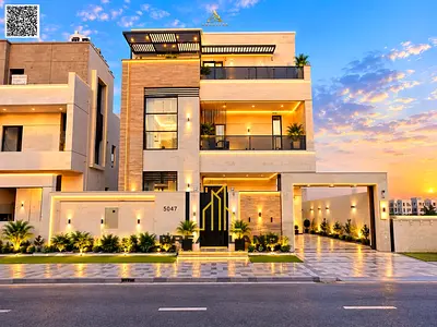 طابقين وروف | 5 غرف ماستر | مسبح خاص | شامل رسوم التسجيل| مساحة أرض 3600 قدم | بناء 4500 قدم
