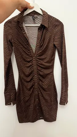 Hot brown zebra dress H/M
